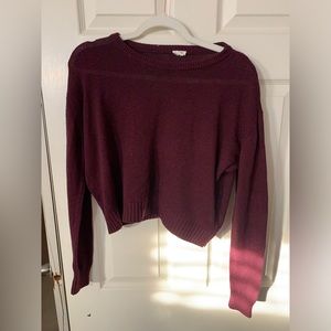 Cropped Dark Purple Sweater